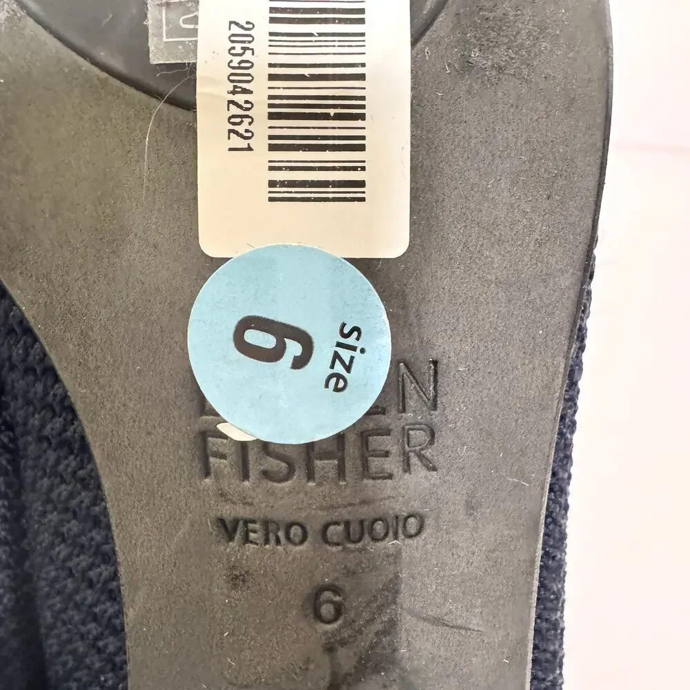 Eileen Fisher Womens Fabric Heel Shoes Size 6 Classic Office Neutral Blue
